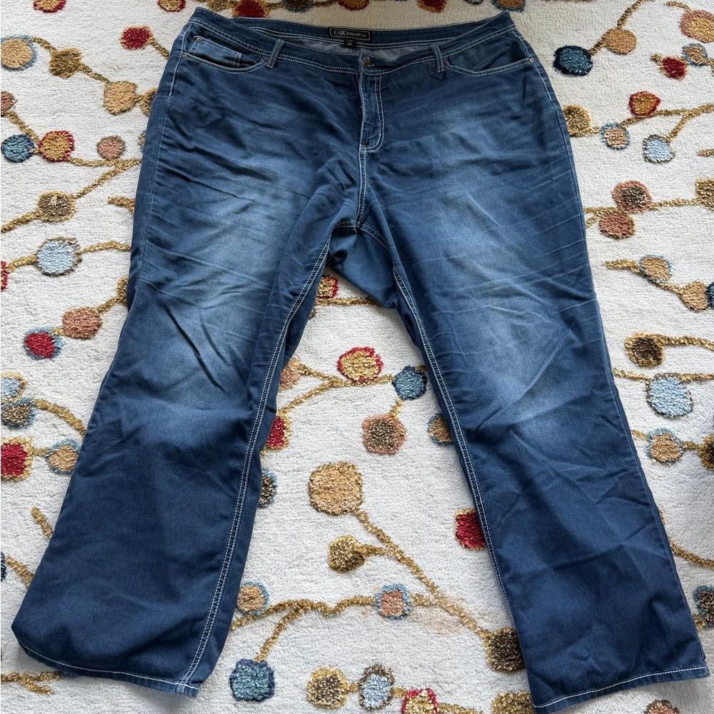 Cato Women's Dark Blue Straight Leg Jeans - soft jeans!
